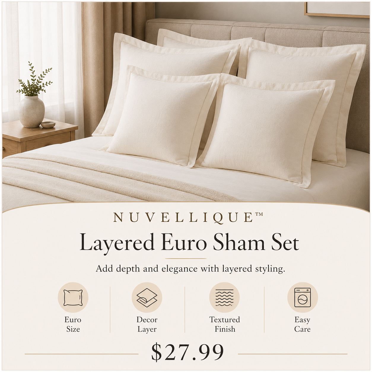 Layered Euro Sham Set