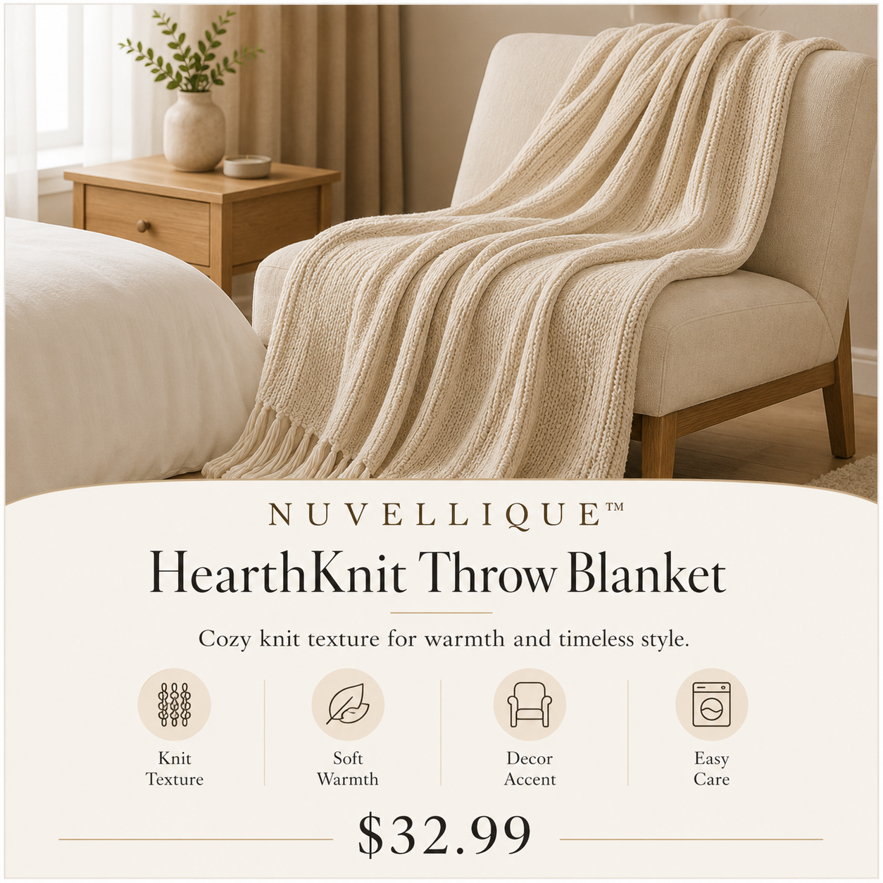 HearthKnit Throw Blanket