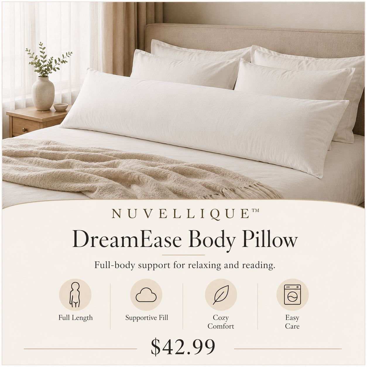 DreamEase Body Pillow